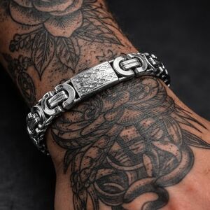 Stainless steel Greek Link Bracelet